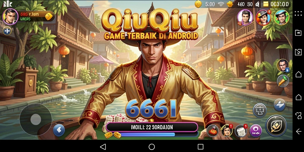 Tangkapan layar permainan QiuQiu yang menegangkan dan seru.