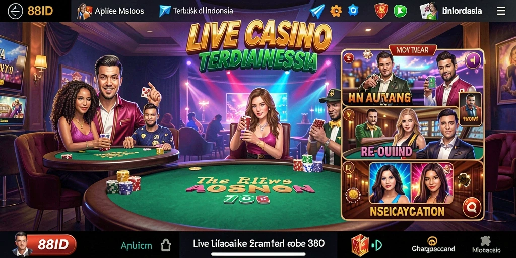 Tampilan gameplay menarik dari permainan Live Casino 88ID.