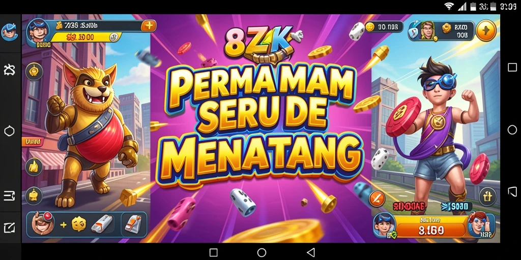 Screenshot gameplay 8ZK menampilkan aksi seru dan tantangan arcade.