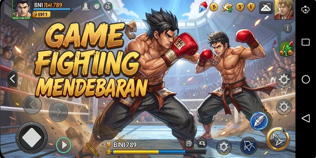 Tampilan gameplay BNI789 yang menegangkan dalam pertarungan Fighting.
