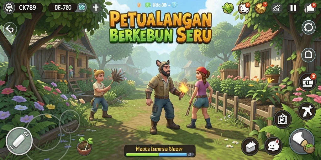 Screenshot CK789 menampilkan gameplay pertanian yang seru dan interaktif.