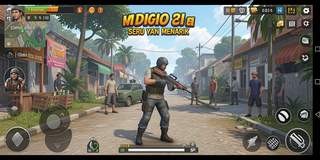 Tangkapan layar DYO1 menampilkan gameplay simulasi yang menarik dan interaktif.