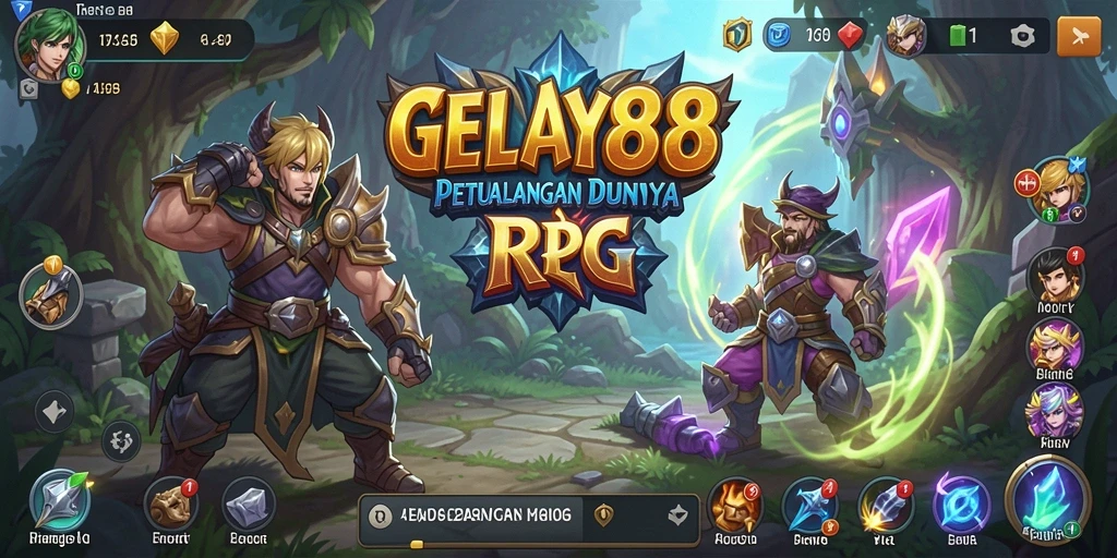 Tampilan gameplay epik dalam dunia RPG yang memukau.