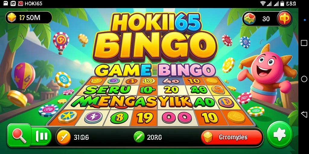 Tampilan gameplay HOKI65 dengan suasana Bingo yang mengasyikkan.
