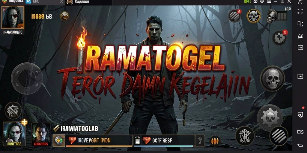 Tampak gameplay menegangkan dari IRAMATOGEL dengan suasana horror yang mencekam.