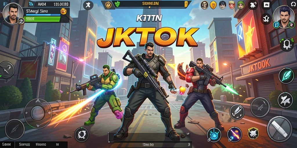 Tampilan gameplay JKTOK yang mendebarkan dalam pertempuran strategi.