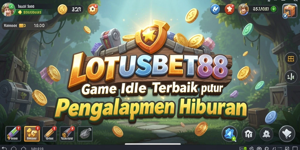 Tampilan screenshot LOTUSBET88 menunjukkan karakter yang sedang beraksi dalam game Idle.