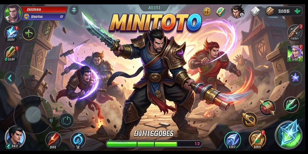 Tampilan seru pertarungan karakter dalam MINITOTO.