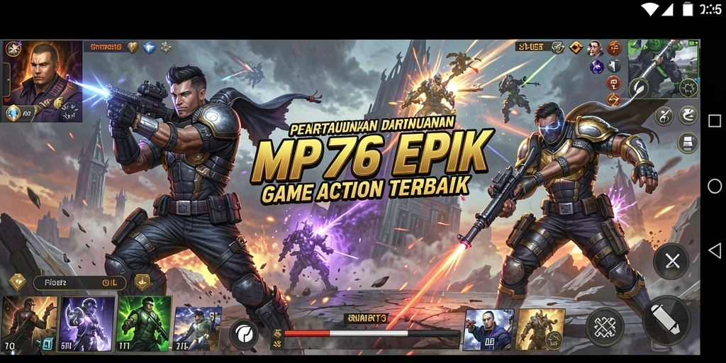 Tangkap momen pertarungan epik dalam MPO76 dengan gameplay menegangkan.