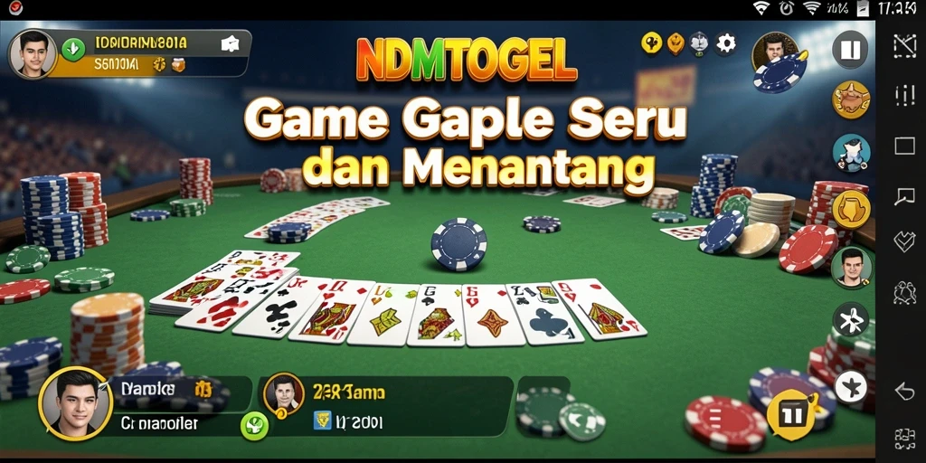 Tampilan seru gameplay Gaple di NDMTOGEL.