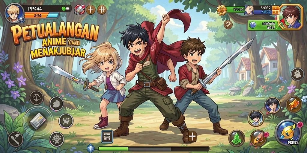 Tampilan gameplay PP444 yang menarik dan memukau.