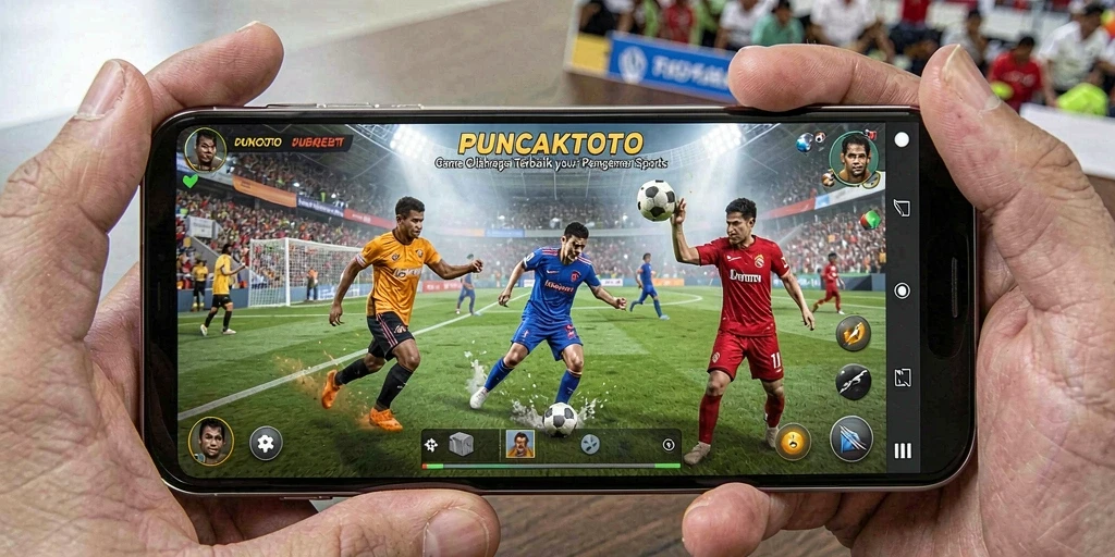 Screenshot utama PUNCAKTOTO menampilkan aksi seru dalam permainan olahraga.
