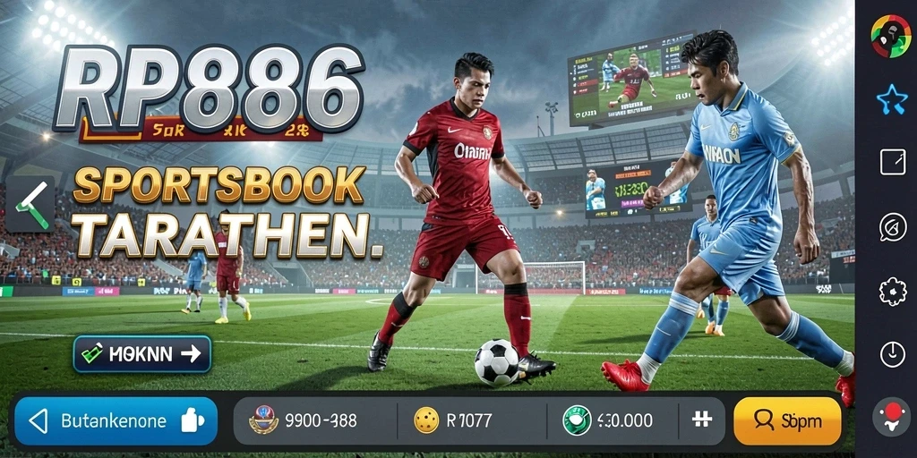 Tampilan gameplay Sportsbook yang menarik dan informatif.