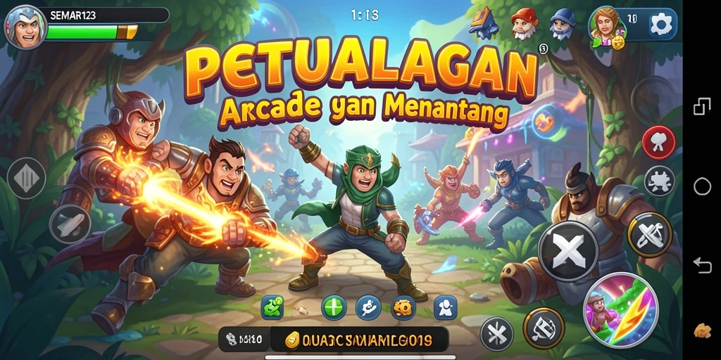 Tampilan gameplay SEMAR123 yang menarik dan penuh warna.
