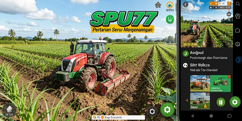 Tampilan gameplay <strong>SPBU77</strong> memperlihatkan aktivitas bertani yang seru dan interaktif.