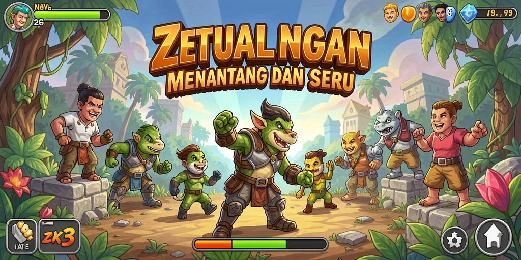 Tampilan gameplay ZK3 yang penuh aksi dan tantangan.